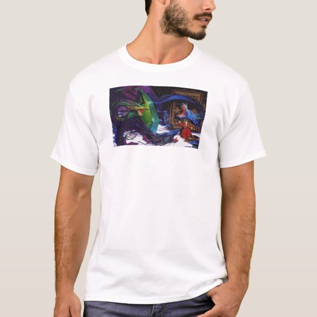 Dragon and Wizard T-Shirt (Front)