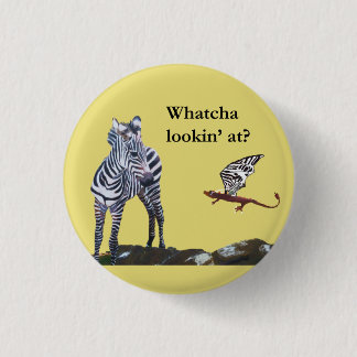 Dragon and Zebra 3 Cm Round Badge