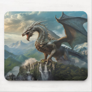 Dragon Animal Creature Fantasy Colourful Wall Art Mouse Mat