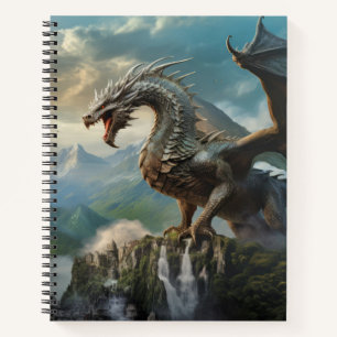 Dragon Animal Creature Fantasy Colourful Wall Art Notebook