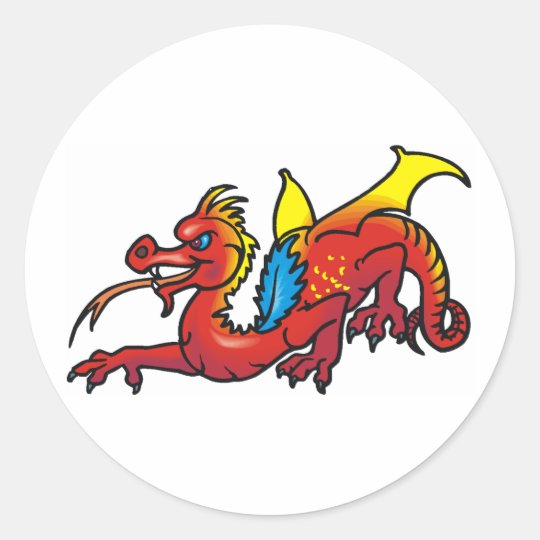 Dragon Art 50 Classic Round Sticker