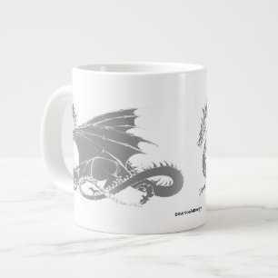 Dragon Art/Grey Large Coffee Mug