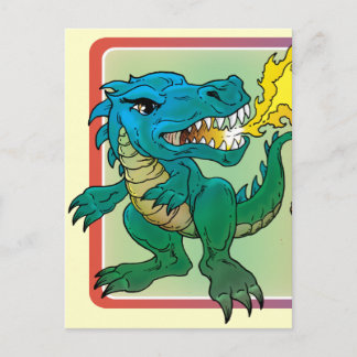 Dragon Art inspired by little t by Scott Rosema Postcard