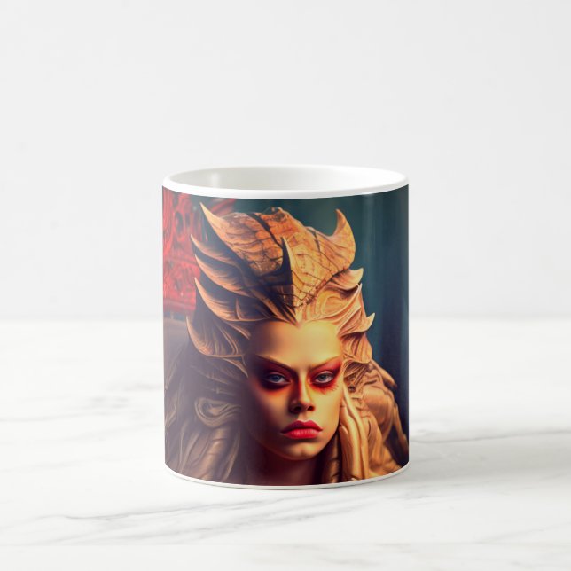 Dragon Art Lady Coffee Mug (Center)
