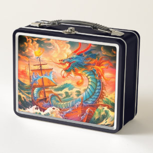 Dragon Art Metal Lunch Box