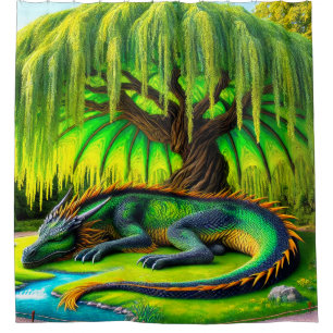 Dragon Art Shower Curtain