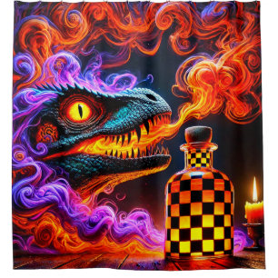 Dragon Art Shower Curtain