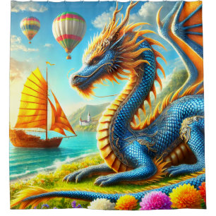 Dragon Art Shower Curtain