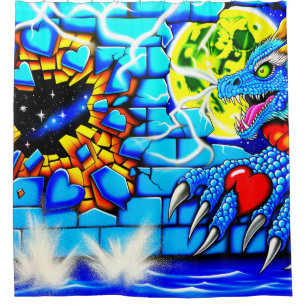 Dragon Artwork Shower Curtain
