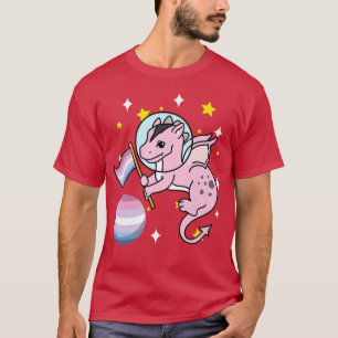 Dragon Astronaut Bigender Pride T-Shirt