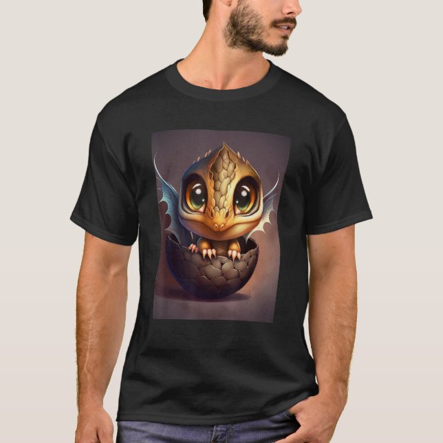 Dragon Baby Hatching From A Dragon Egg  Magic Drag T-Shirt (Front)