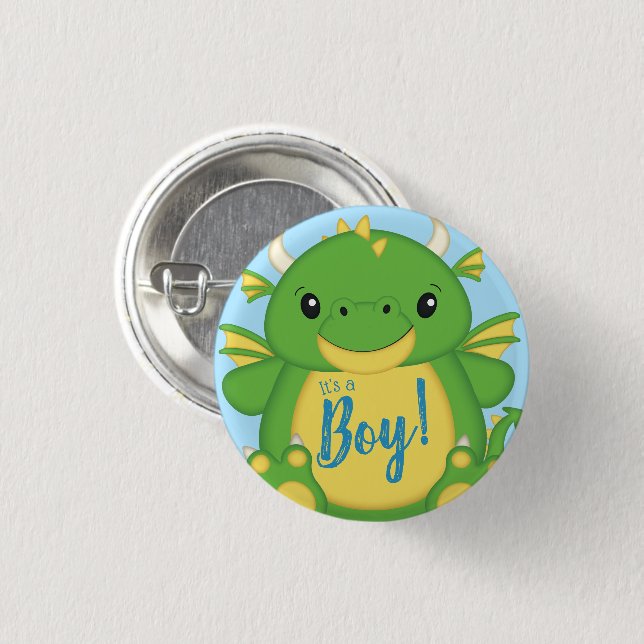 Dragon Baby Shower 3 Cm Round Badge (Front & Back)