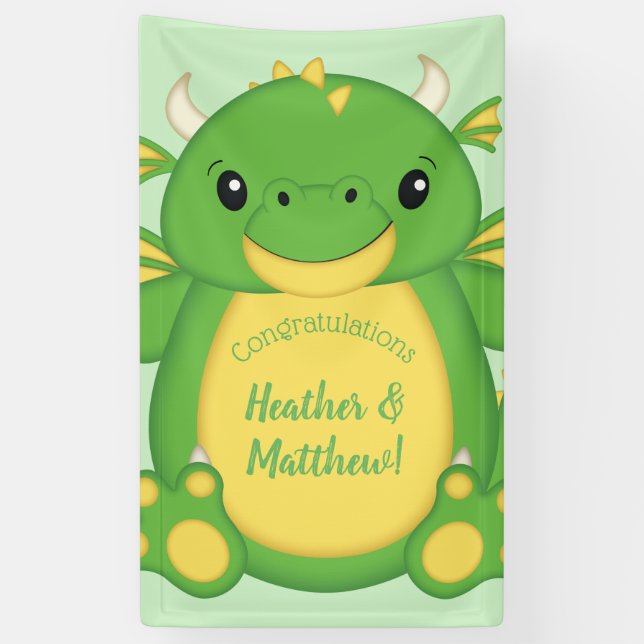 Dragon Baby Shower Banner (Vertical)