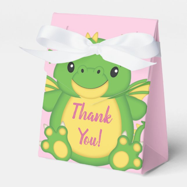 Dragon Baby Shower Favour Box (Front Side)
