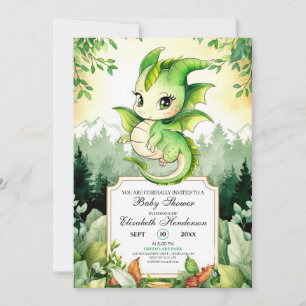 Dragon Baby Shower Invitation