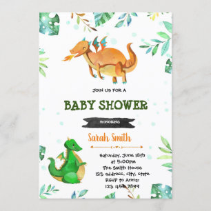 Dragon baby shower invitation