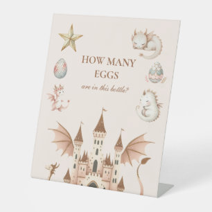 Dragon Baby Shower Pedestal Sign