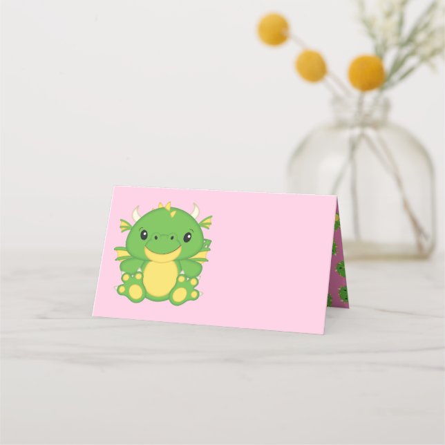Dragon Baby Shower Place Card (Front)