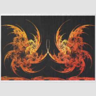 Dragon Battle Fractal Art Decoupage Tissue Paper