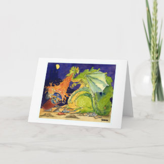 Dragon Battle Greeting Card