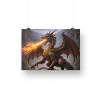 Dragon Battle Home & Gaming Room Decor Photo Print