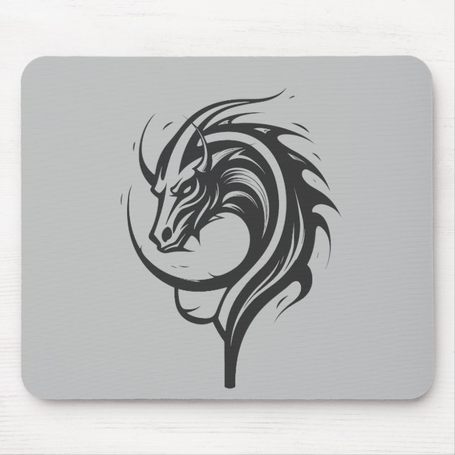 Dragon Beast Creature Fantasy Legend Vector Art Mouse Mat (Front)