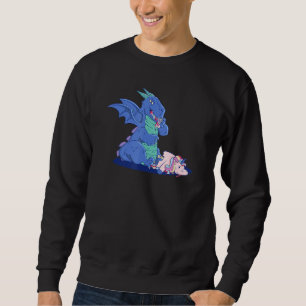 Dragon Beats Unicorn Every Time Funny Gorey Fantas Sweatshirt