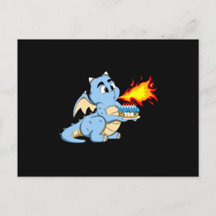DRAGON BIRTHDAY 10 10th Birthday Boy Cute Dragon Postcard