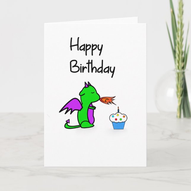 Dragon Birthday Card (Front)