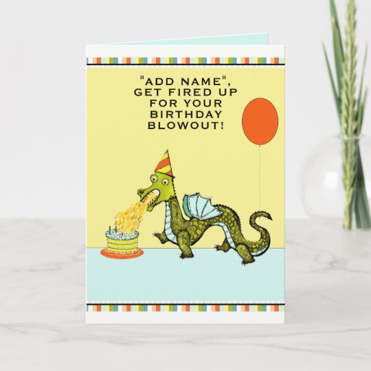 dragon birthday card Zazzle.co.uk