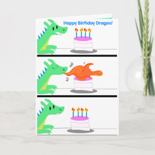 Dragon Birthday card Funny!