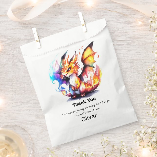Dragon Birthday Favour Bags (Clipped)