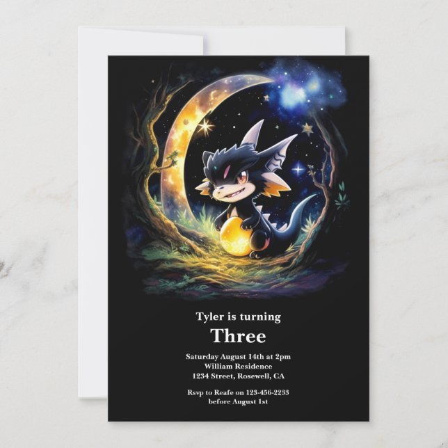 Dragon Birthday Invitation (Front)