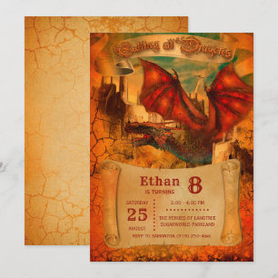 Dragon Birthday Invitation