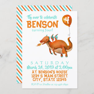 Dragon Birthday Invitation