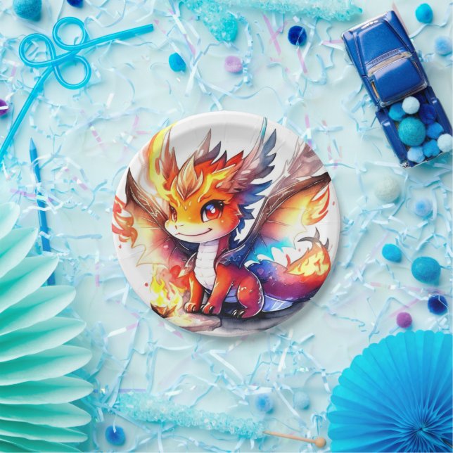 Dragon Birthday Paper Plate (Party)