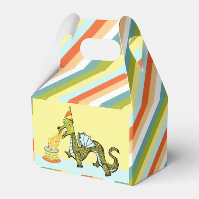 Dragon Birthday Party  Favour Box (Back Side)