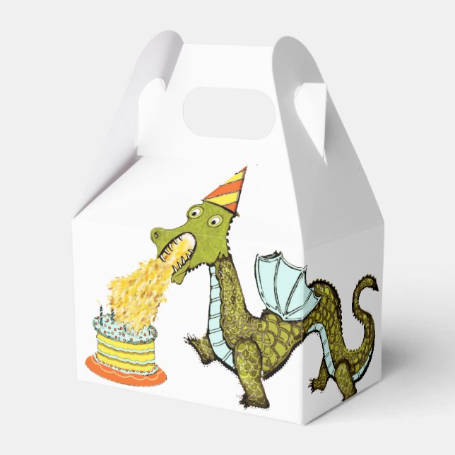 Dragon Birthday Party  Favour Box (Front Side)