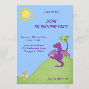 Dragon Birthday Party Invitation