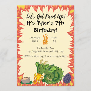 Dragon Birthday Party Invitation