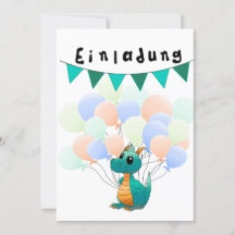Dragon Birthday Party Invitation