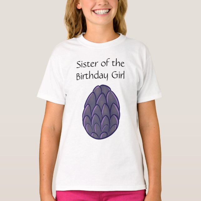 Dragon Birthday Sister T-Shirt (Front)