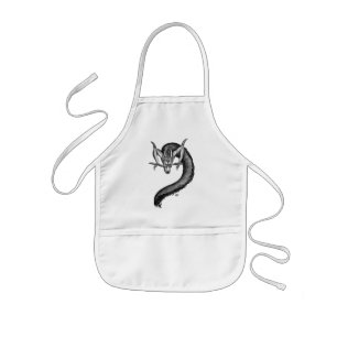 Dragon black and white Design Kids Apron