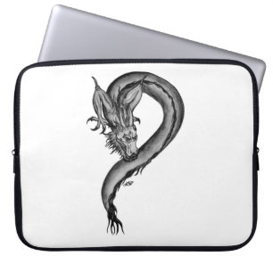 Dragon black and white Design Laptop Sleeve