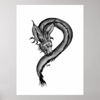 Dragon black and white Design