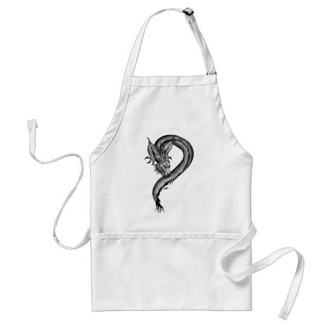 Dragon black and white Design Standard Apron (Front)