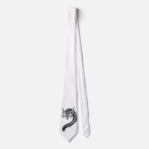 Dragon black and white Design Tie