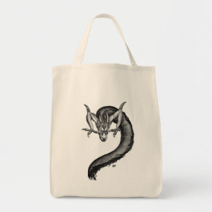 Dragon black and white Design Tote Bag