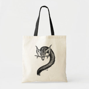 Dragon black and white Design Tote Bag