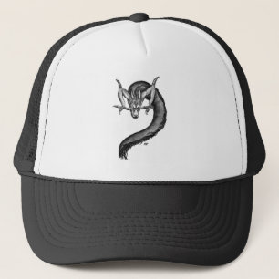 Dragon black and white Design Trucker Hat